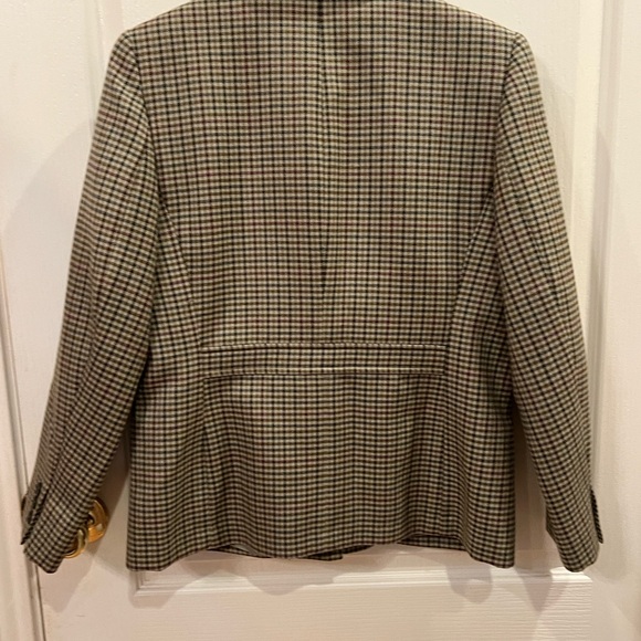 Talbots Wool Blazer/Jacket plaid/checked classic front zipper closure Size 6P - Picture 6 of 6